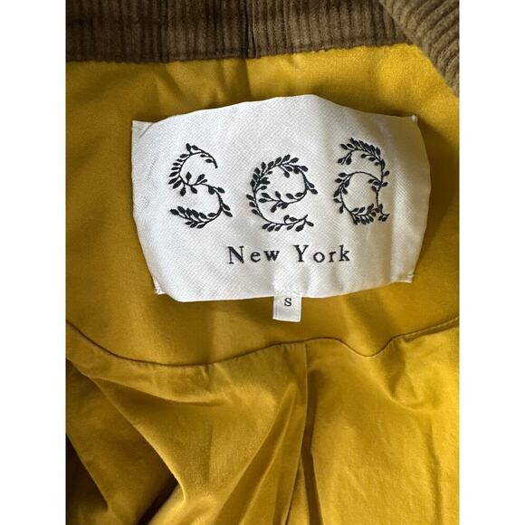 Sea New York Clyde Lighthouse Barn Jacket Embroidered Corduroy Trim Yellow Small - Picture 6 of 13